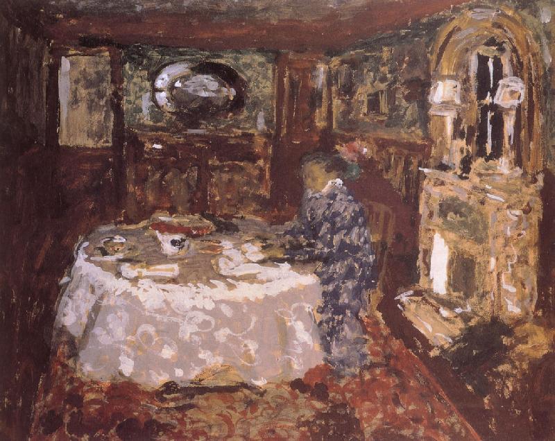 Edouard Vuillard Painter mother sitting at the table money oil painting image